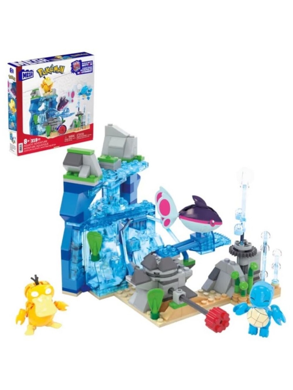 New MEGA BLOKS - Pokemon: Aquatic Adventure, 319 Piece Building Toy Set